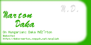 marton daka business card